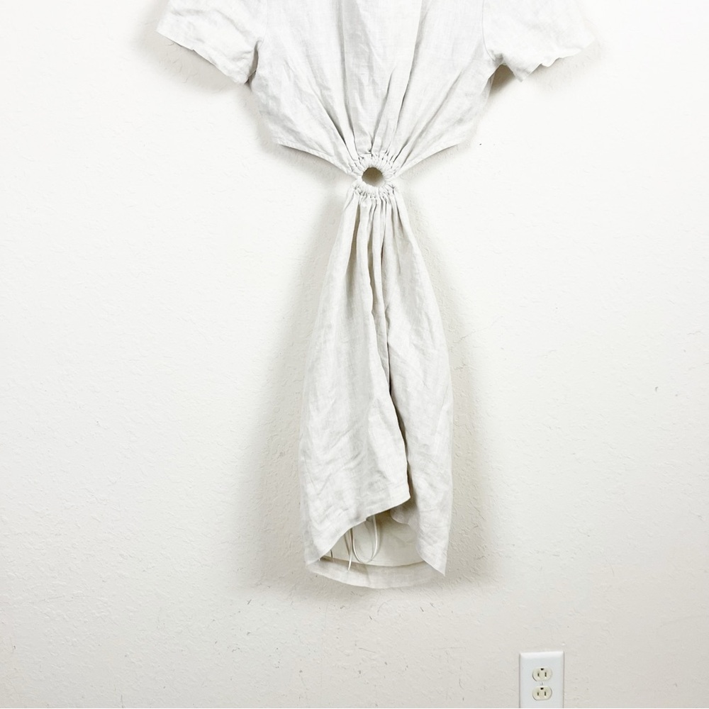 Staud Epona Ring Front Cut Out Linen Mini Dresss Size XS - Picture 3 of 9